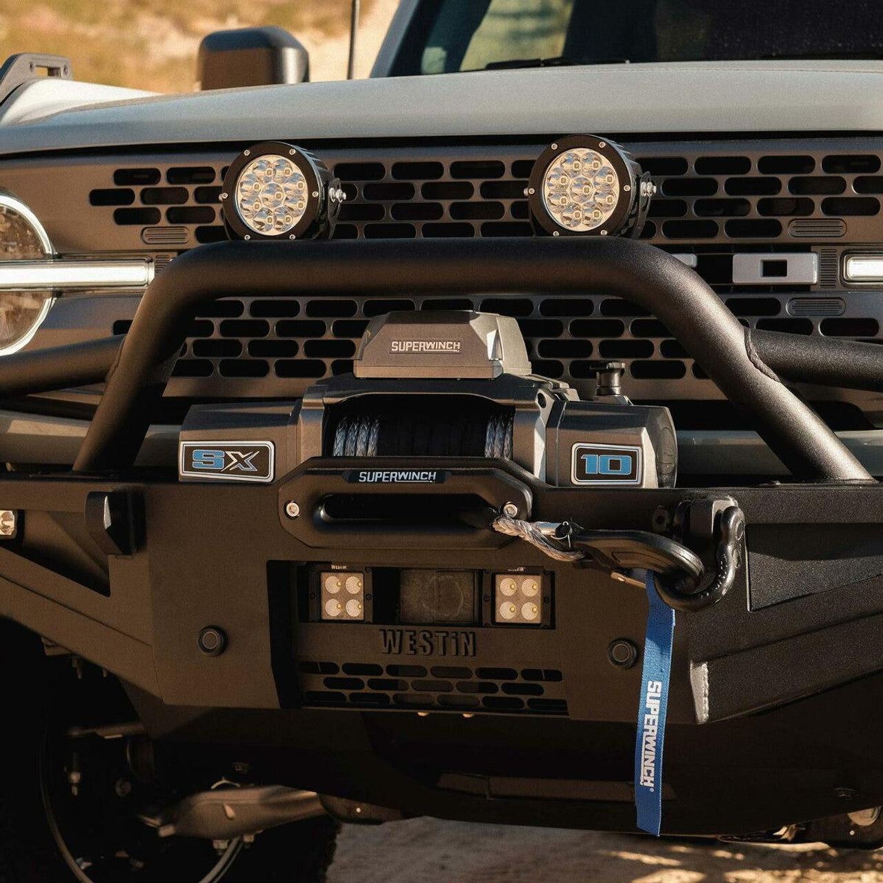 SX10SR Winch Graphite 12V 10000 lbs with Synthetic Rope