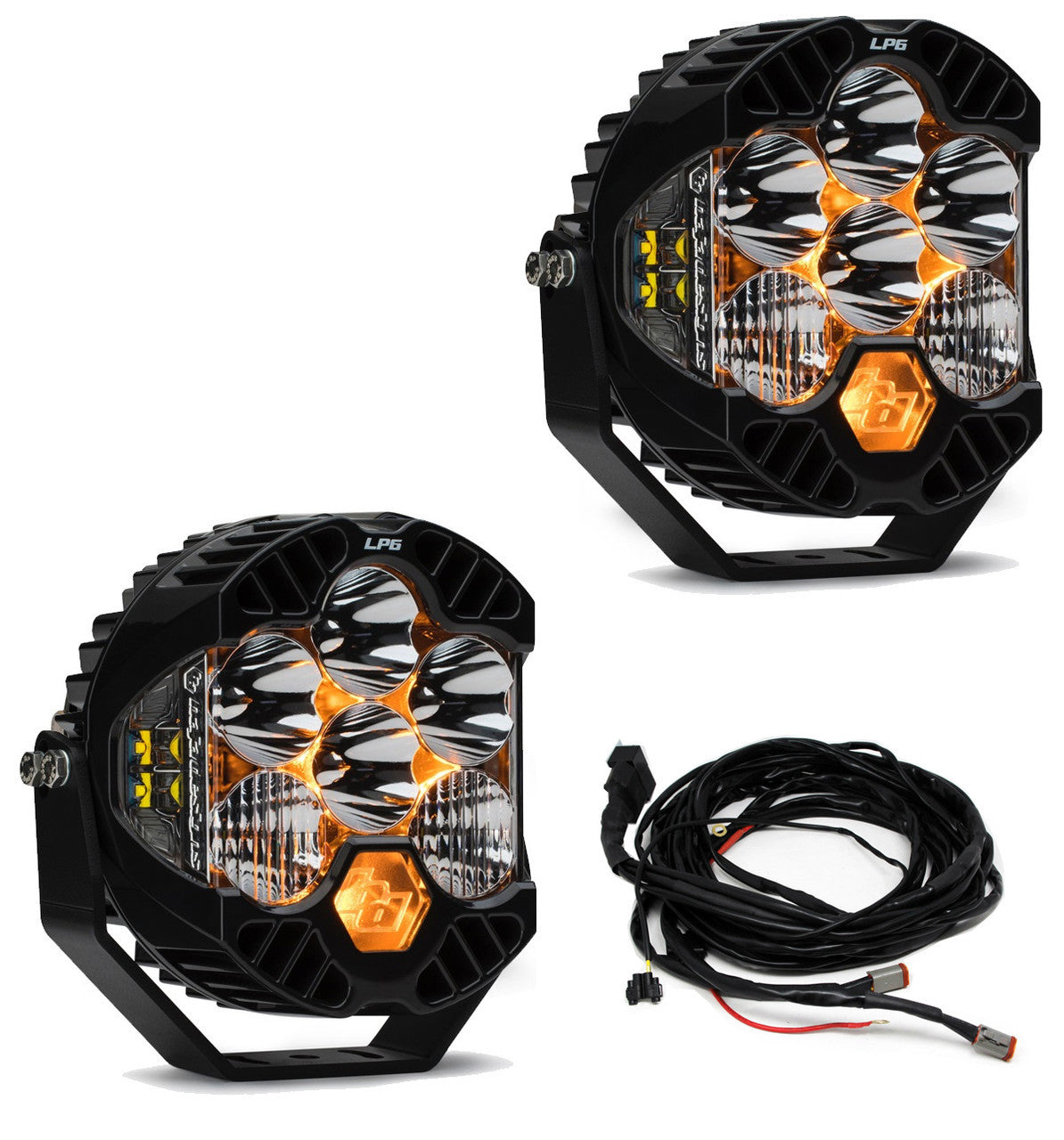 Jeep JL/JT LP6 Pro Bumper Light Kit - Jeep 2020-2026 Gladiator; 2018-2026 Wrangler JL; NOTE: w/ OE Steel Bumper