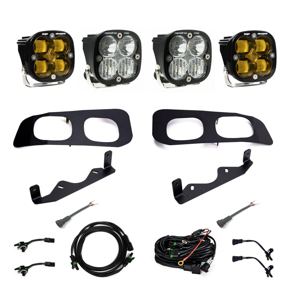 Ford Squadron SAE/Squadron Pro Dual Fog Pocket Light Kit - Ford 2023-2025 F-250/350 Super Duty