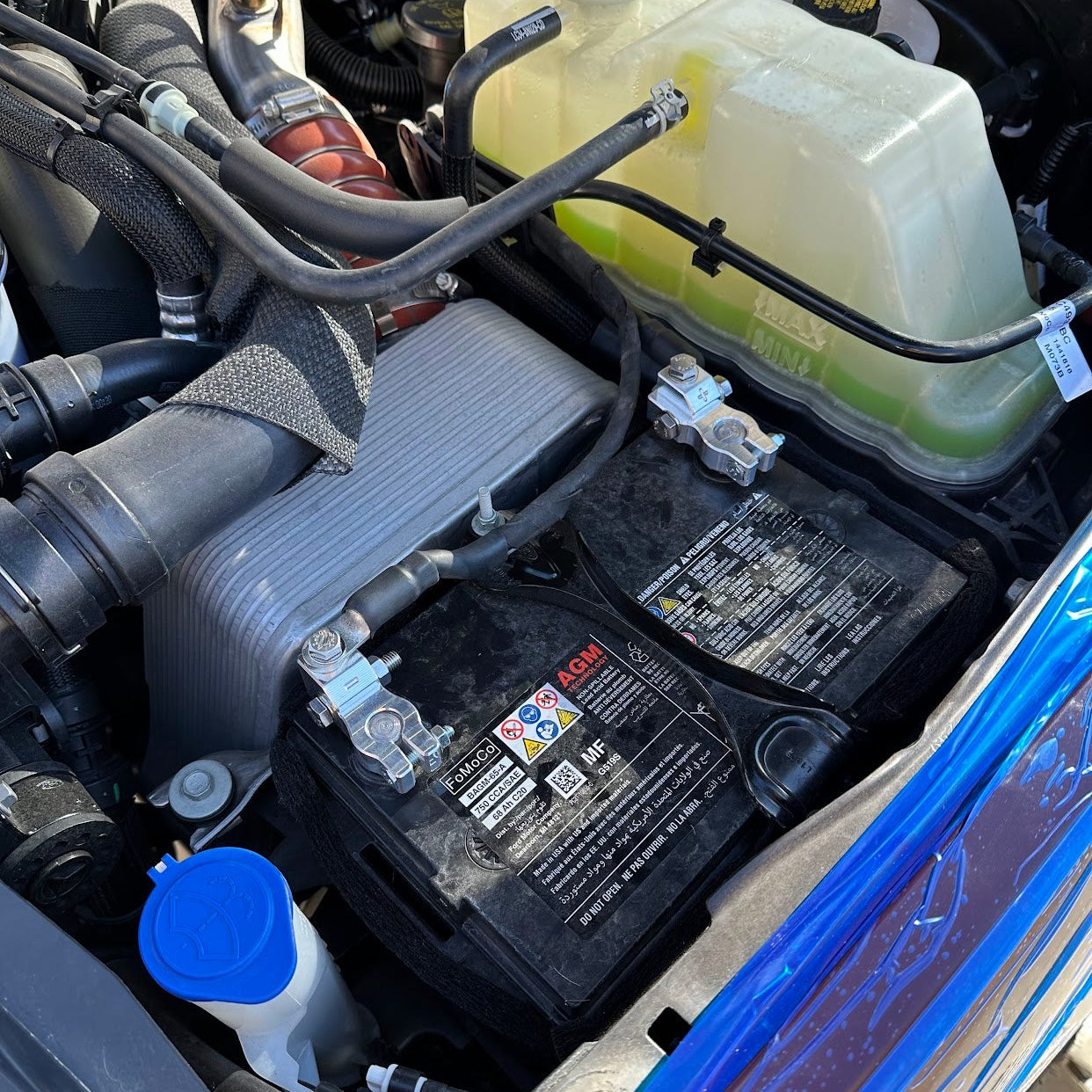 Billet battery terminals on Ford Superduty, F250 F350 F450