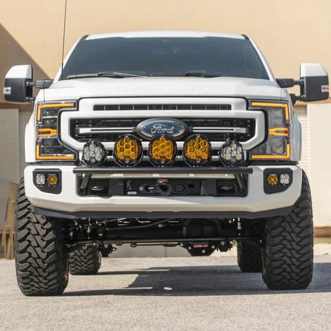 2017 - 2024 Ford Super Duty Factory Aftermarket Light Mount - 5 Round Off-Road Light Tabs