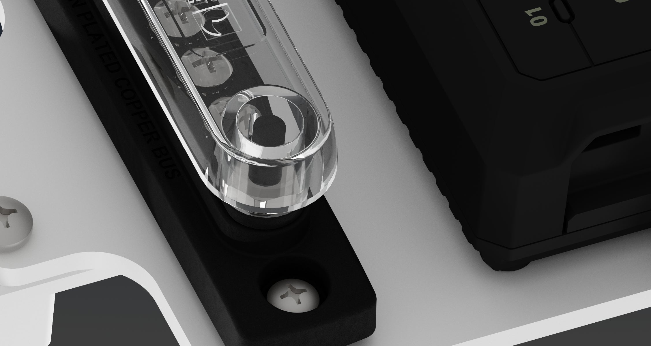 Super Duty Billet Battery Tie Down - Command Center F250-F550