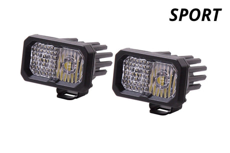 Stage Series 2" SAE/DOT White Sport Standard LED Pod (pair) - Blaze Off-Road