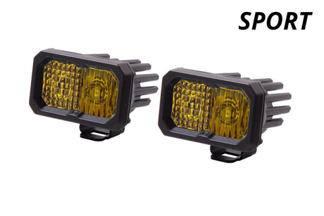 Stage Series 2" SAE Yellow Sport Standard LED Pod (pair) - Blaze Off-Road