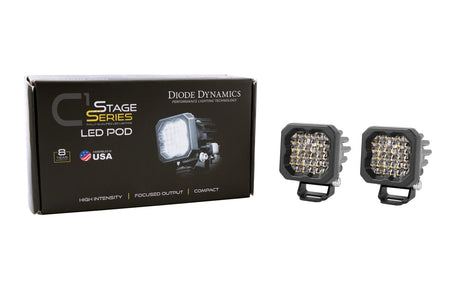 Stage Series C1R White Flood Standard LED Pod (pair) - Blaze Off-Road