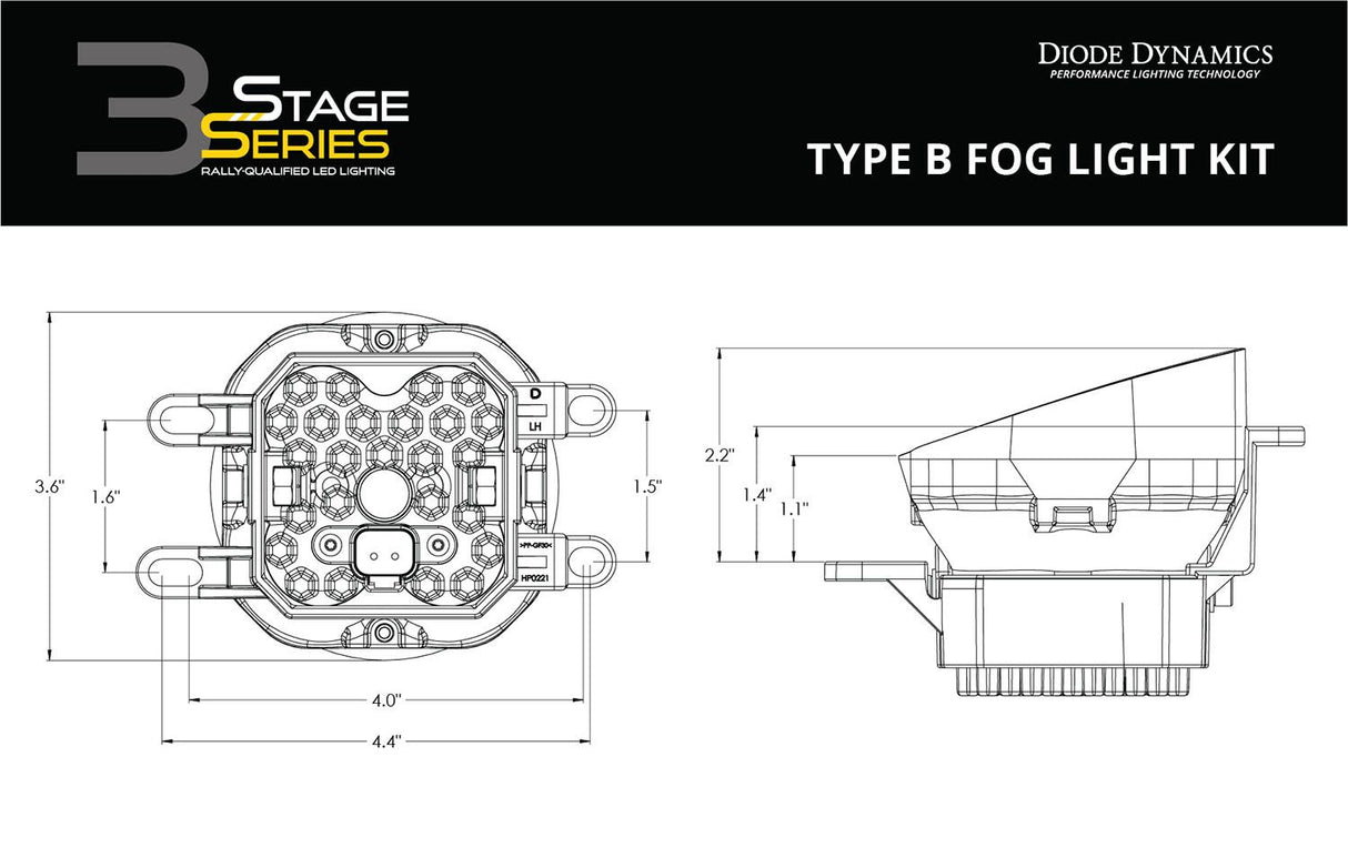 SS3 LED Fog Light Kit for 2016-2023 Toyota Tacoma - Blaze Off-Road