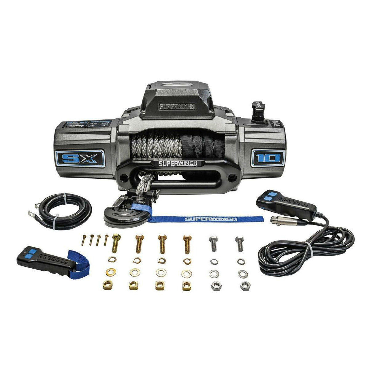 SX10SR Winch Graphite 12V 10000 lbs with Synthetic Rope