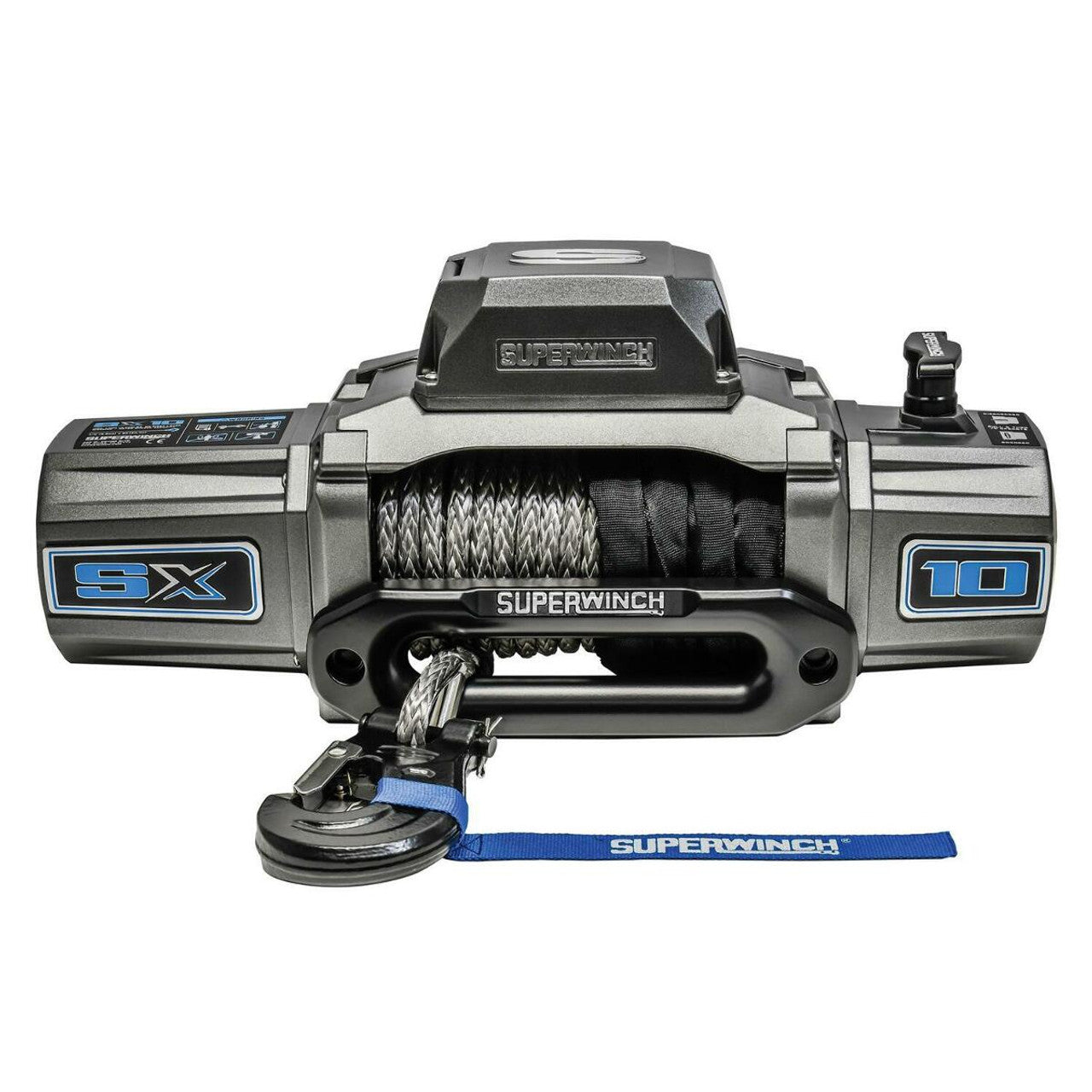 SX10SR Winch Graphite 12V 10000 lbs with Synthetic Rope