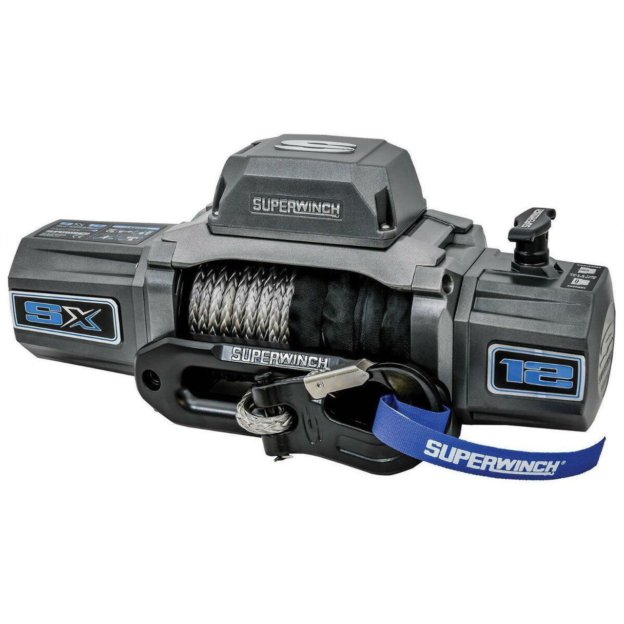 SX12SR Winch Graphite 12V 12000 lbs with Synthetic Rope