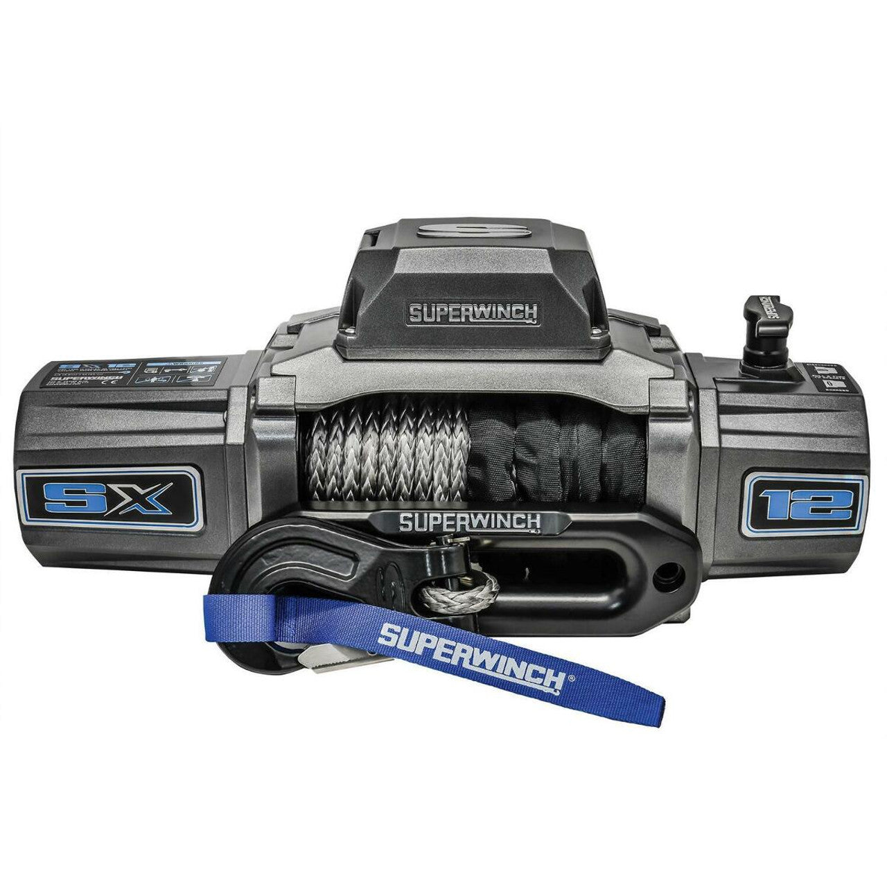 SX12SR Winch Graphite 12V 12000 lbs with Synthetic Rope