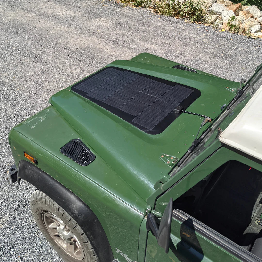 LAND ROVER DEFENDER (1983-2006) VSS SYSTEM™ - 75 WATT HOOD SOLAR PANEL - Blaze Off-Road