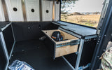 Goose Gear Alu-Cab Canopy Camper V2 - Toyota Tacoma 2005-Present 2nd & 3rd Gen. - Rear Double Drawer Module - 5' Bed