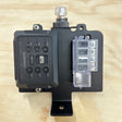 A black Garmin PowerSwitch mount kit, including a switch panel and fuse block, designed for a vehicle such as a Tundra pickup truck.