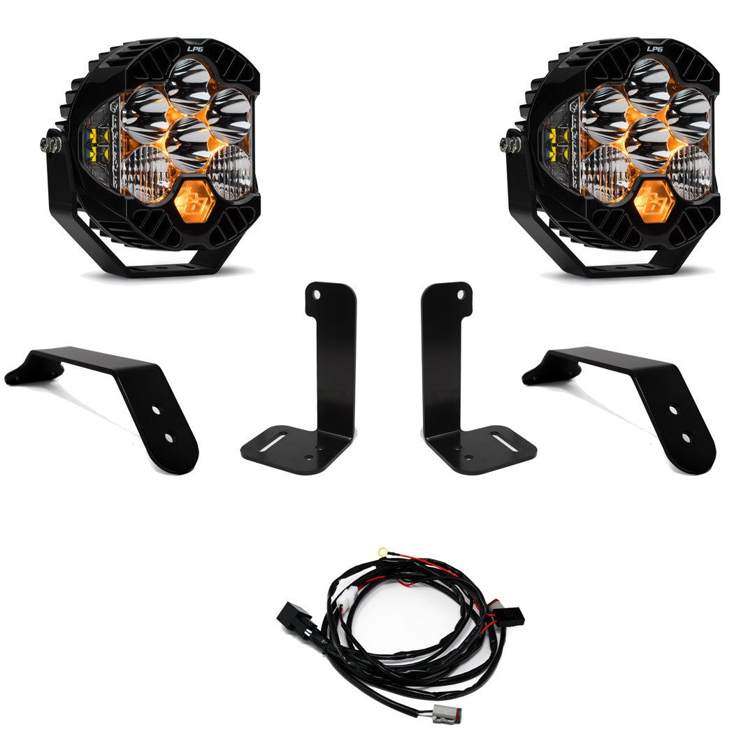 Jeep JL/JT LP6 Pro Bumper Light Kit - Jeep 2020-2026 Gladiator; 2018-2026 Wrangler JL; NOTE: w/ OE Plastic Bumper