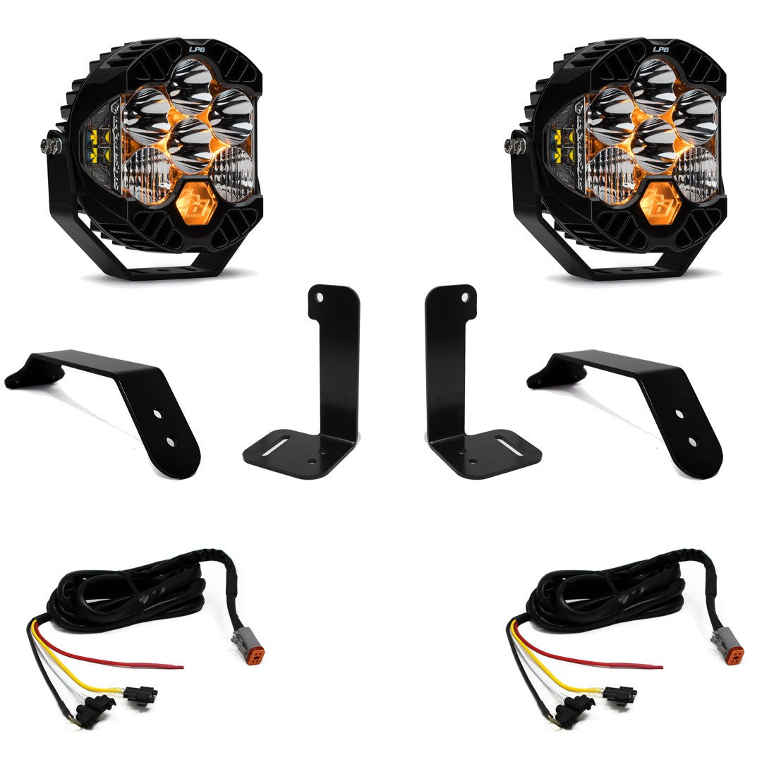 Jeep JL/JT LP6 Pro Bumper Light Kit - Jeep 2020-2026 Gladiator; 2018-2026 Wrangler JL; NOTE: w/ OE Plastic Bumper