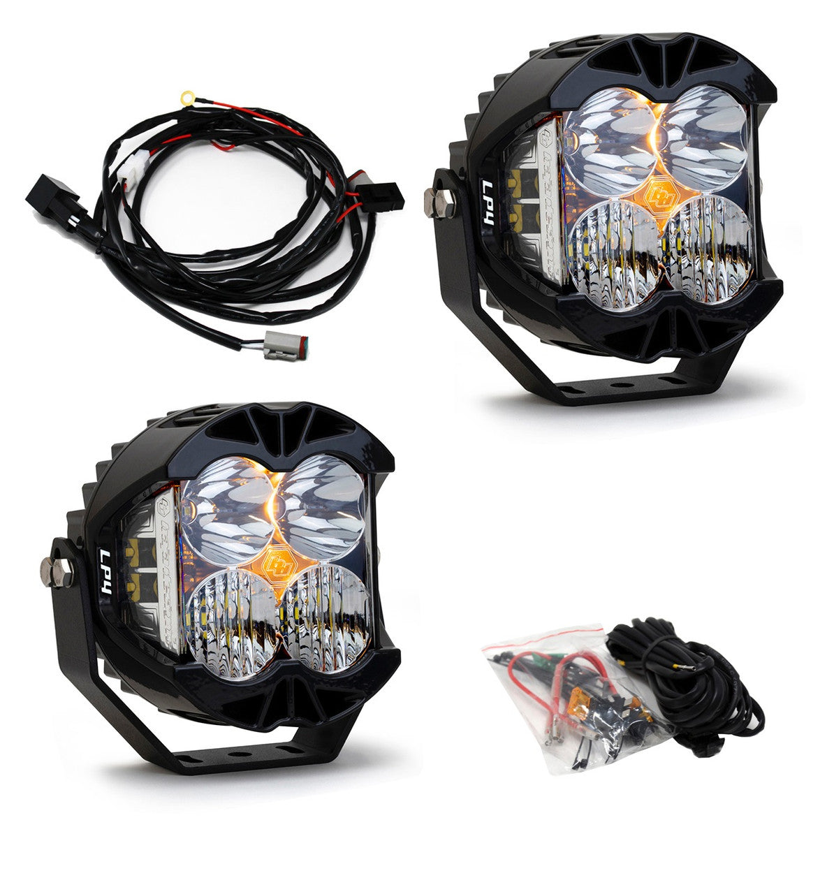 Jeep JL/JT LP4 Pro Bumper Light Kit - Jeep 2020-2026 Gladiator; 2018-2026 Wrangler JL; NOTE: w/ OE Steel Bumper