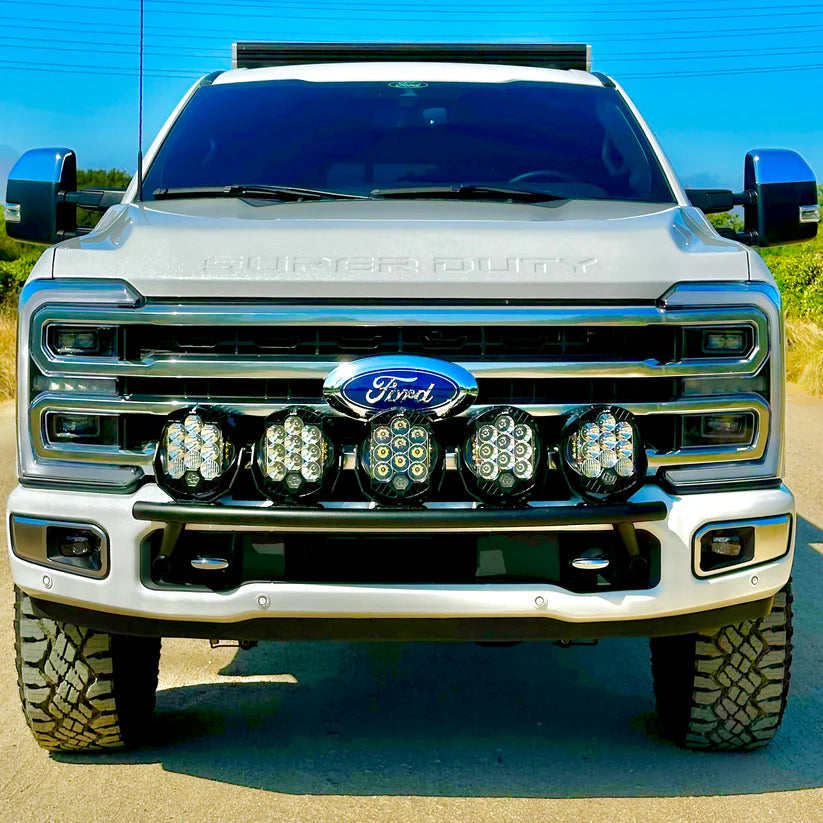 2017 - 2024 Ford Super Duty Factory Aftermarket Light Mount - 5 Round Off-Road Light Tabs