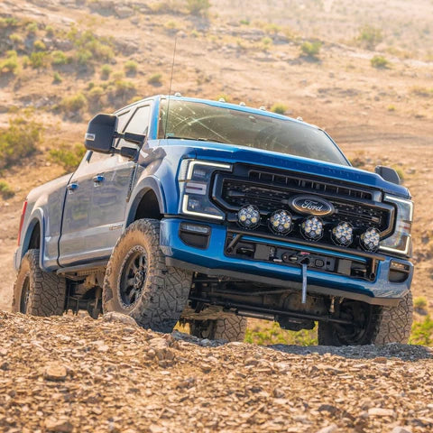 2017 - 2024 Ford Super Duty Factory Aftermarket Light Mount - 5 Round Off-Road Light Tabs