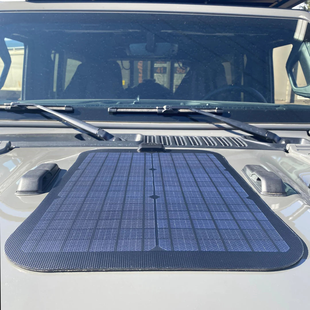 JEEP RUBICON WRANGLER JL AND GLADIATOR JT VSS SYSTEM™ - 30 WATT HOOD SOLAR PANEL - Blaze Off-Road