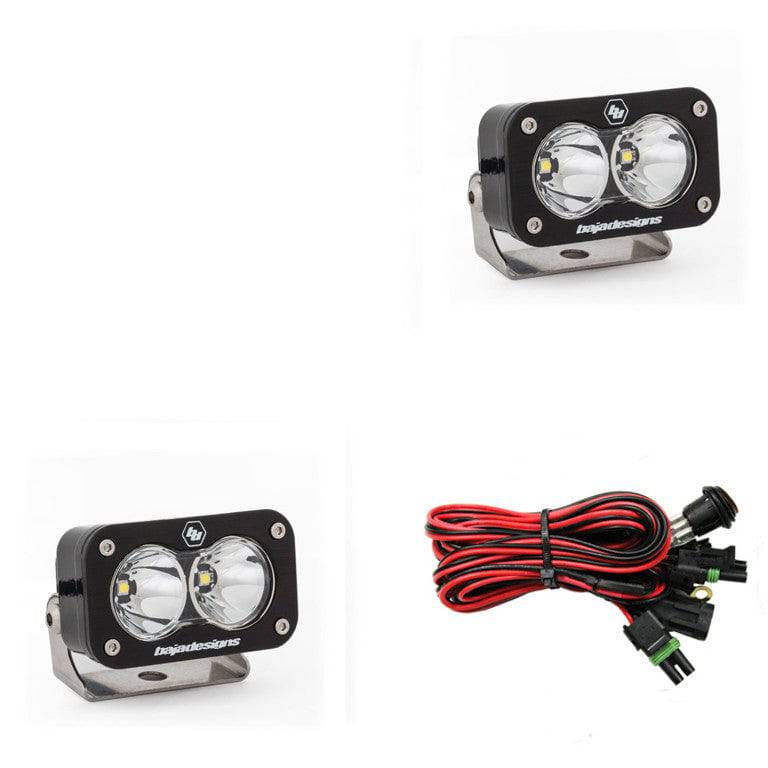 S2 Pro Black LED Auxiliary Light Pod Pair - Universal - Blaze Off-Road