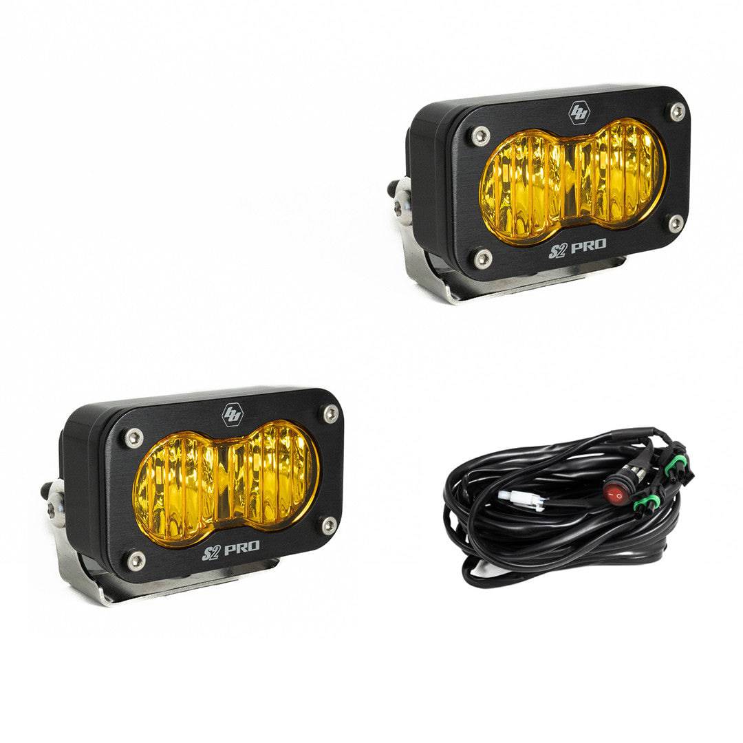 S2 Pro Black LED Auxiliary Light Pod Pair - Universal - Blaze Off-Road