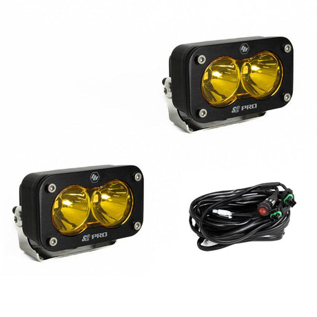 S2 Pro Black LED Auxiliary Light Pod Pair - Universal - Blaze Off-Road