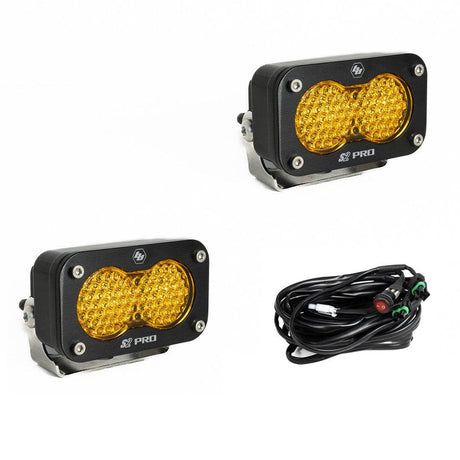 S2 Pro Black LED Auxiliary Light Pod Pair - Universal - Blaze Off-Road