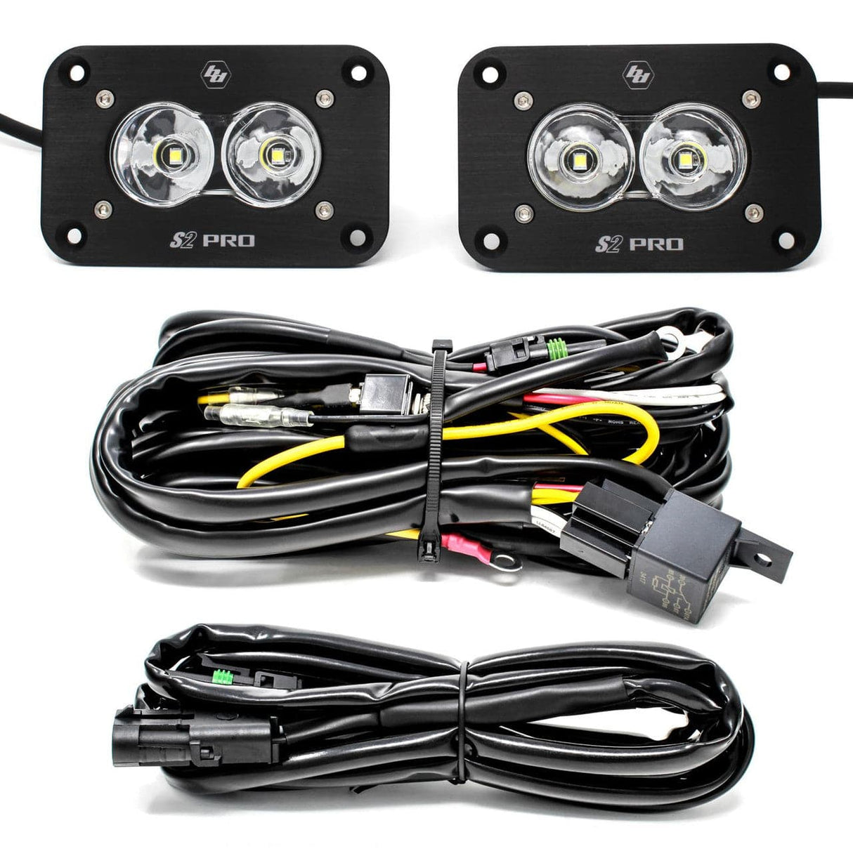 S2 Pro Black Flush Mount LED Light Pod Reverse Kit - Universal - Blaze Off-Road