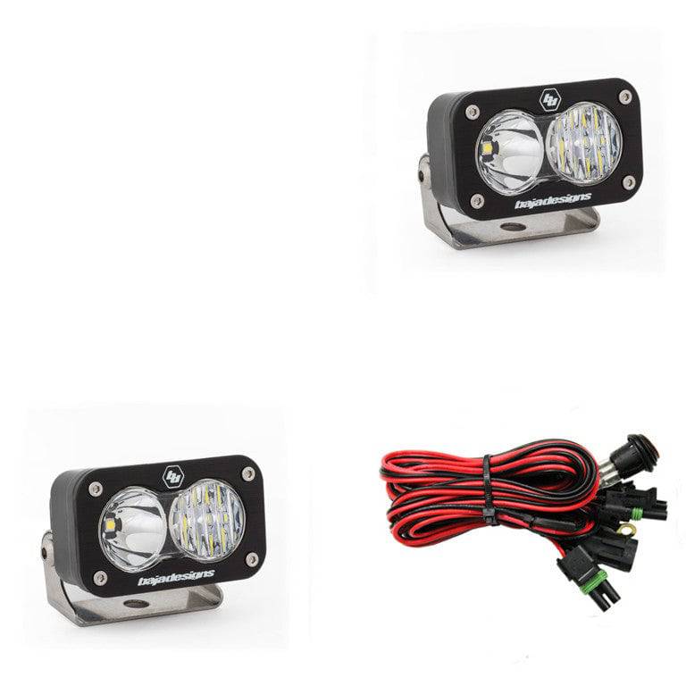 S2 Sport Black LED Auxiliary Light Pod Pair - Universal - Blaze Off-Road