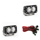 S2 Sport Black LED Auxiliary Light Pod Pair - Universal - Blaze Off-Road