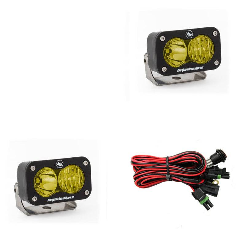 S2 Sport Black LED Auxiliary Light Pod Pair - Universal - Blaze Off-Road