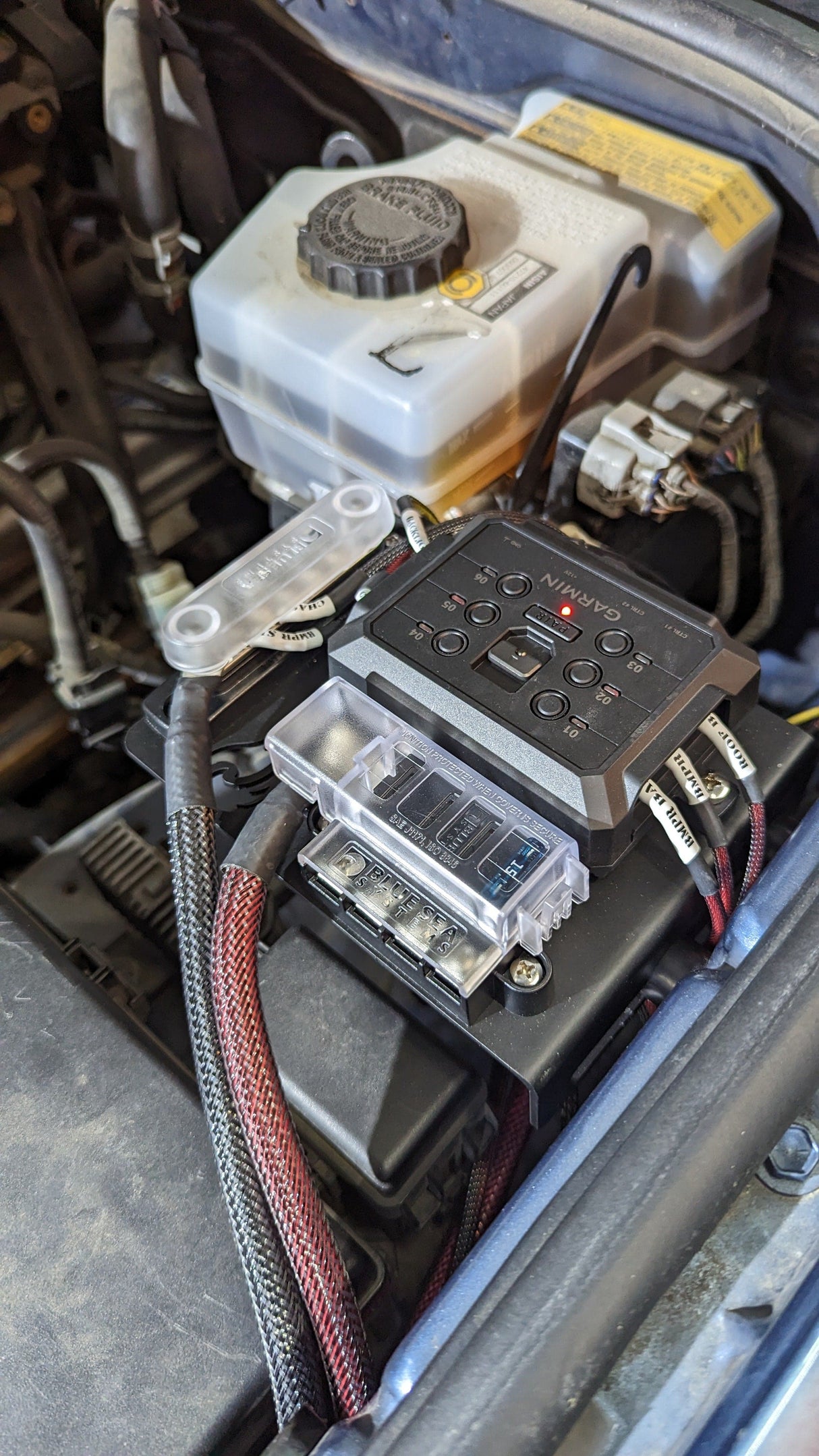 Installed photo of the Blaze Off-Road Toyota Garmin PowerSwitch Kit