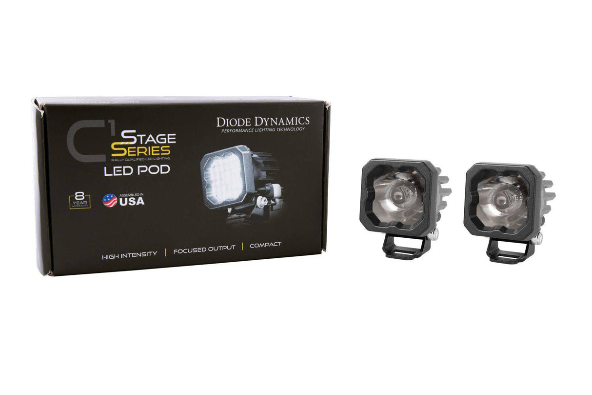 Stage Series C1 White Pro Standard LED Pod (pair) - Blaze Off-Road
