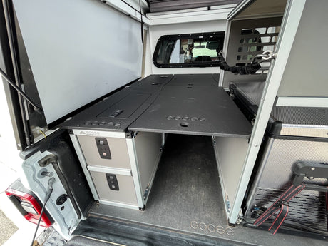 Goose Gear Goose Gear Camper System - Midsize Truck 5Ft. and 6 Ft. Bed - Driver Side Rear Double Drawer Module