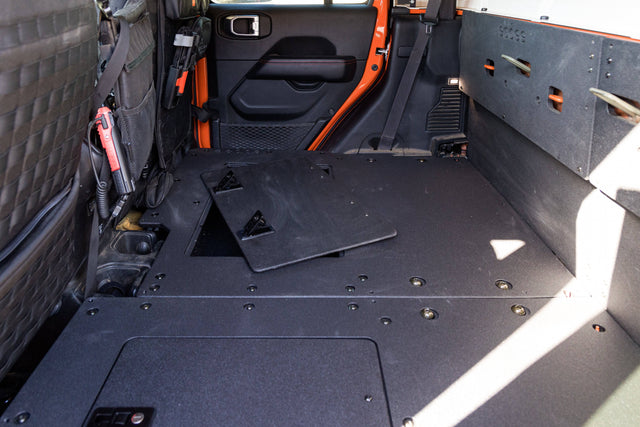 Jeep Gladiator 2019-Present JT 4 Door - Second Row Seat Delete Plate System - Extended Platform - Blaze Off-Road