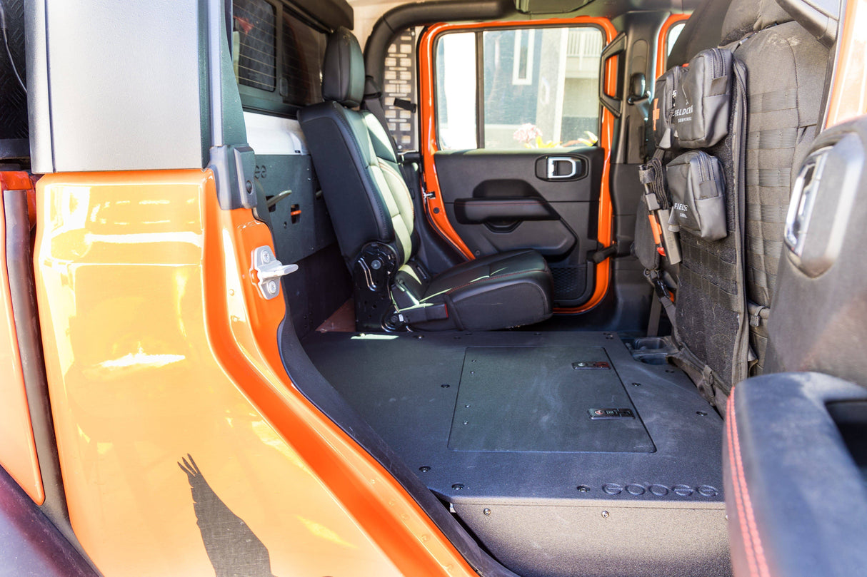 Jeep Gladiator 2019-Present JT 4 Door - Second Row Seat Delete Plate System - Extended Platform - Blaze Off-Road