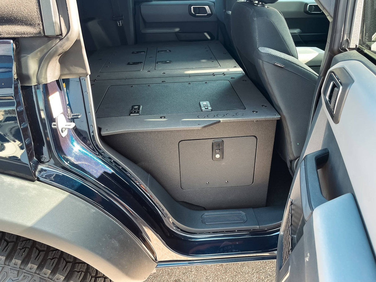 Ford Bronco 2021-Present 6 Gen. 4 Door - Second Row Seat Delete Plate System - Module Height - Blaze Off-Road