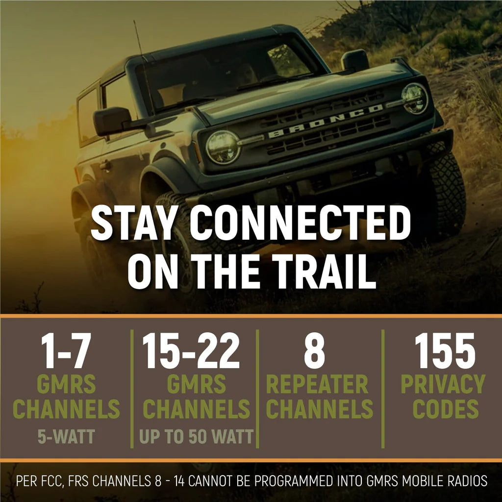 Ford Bronco Two-Way GMRS Mobile Radio Kit - Blaze Off-Road