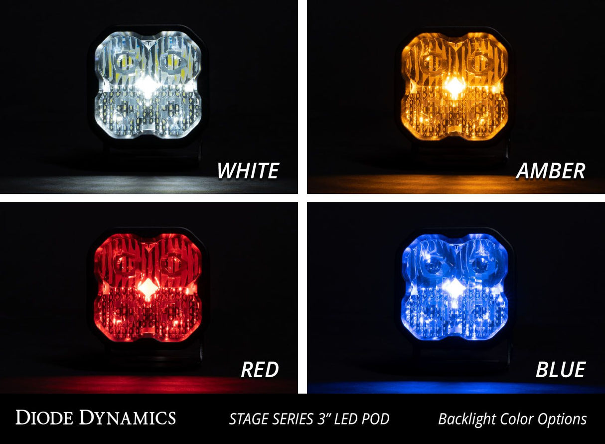 Stage Series 3" SAE White Max LED Pod (pair) - Blaze Off-Road