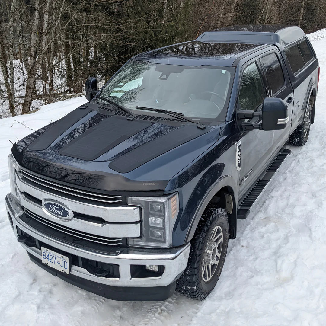 FORD SUPER DUTY (2017-2022) VSS SYSTEM™ - 120 WATT HOOD SOLAR PANEL (TRIPLE) - Blaze Off-Road