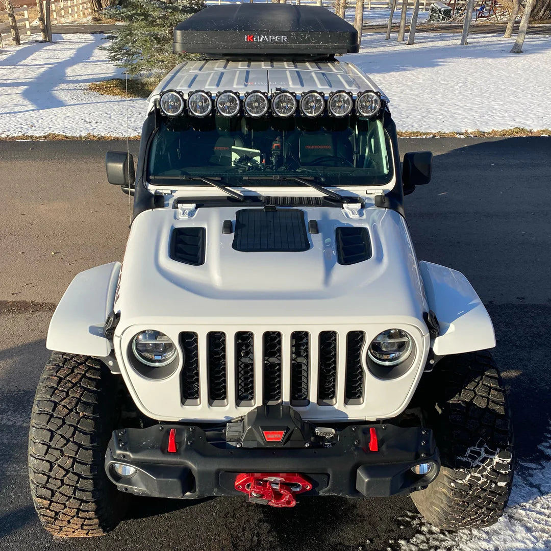 JEEP RUBICON WRANGLER JL AND GLADIATOR JT VSS SYSTEM™ - 30 WATT HOOD SOLAR PANEL - Blaze Off-Road